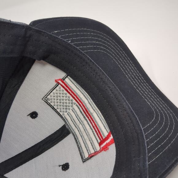 Axe Fire Fighter U.S. Flag Strapback Baseball Cap Gray OS Arcadian Outfitters - Picture 8 of 9